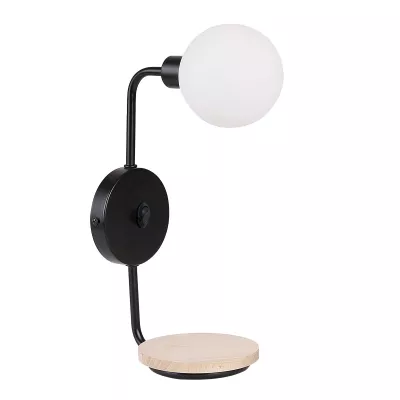 Nástenná lampa s poličkou PONIO - 1xG9, 25W, čierna / biela