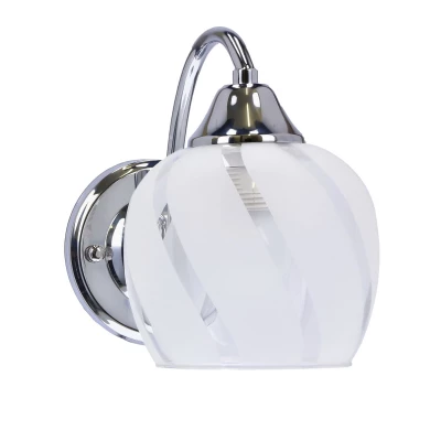 Nástenné moderné osvetlenie PREGO - 1xE27, 40W, chrómované / číre