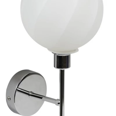 Moderné nástenné osvetlenie RAUL - 1xE14, 40W, chrómované / biele