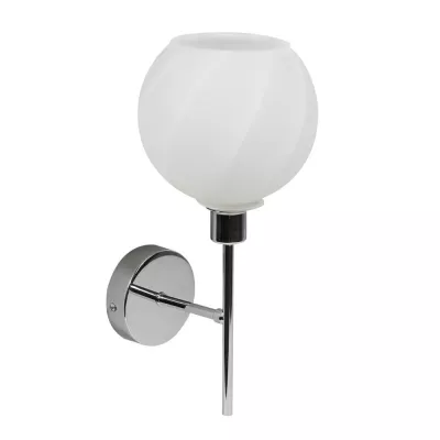 Moderné nástenné osvetlenie RAUL - 1xE14, 40W, chrómované / biele