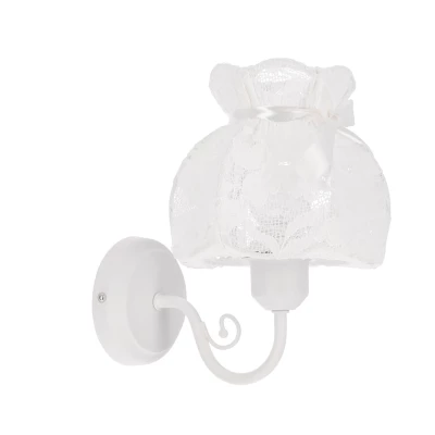 Nástenná lampa v provence štýle ROSSINI - 1xE27, 40W, biela