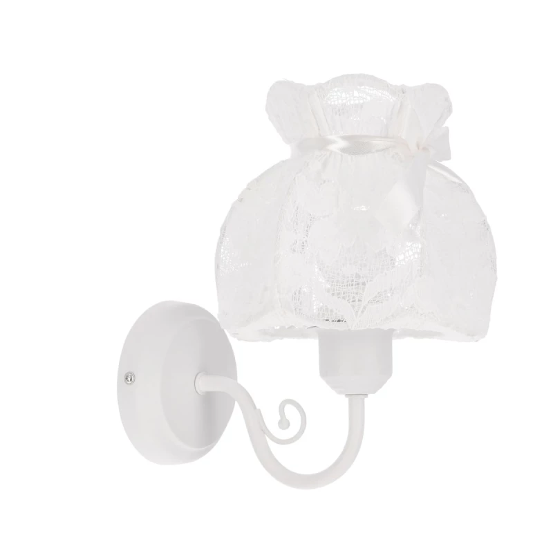 Nástenná lampa v provence štýle ROSSINI - 1xE27, 40W, biela