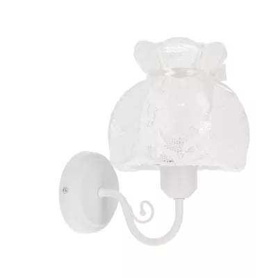 Nástenná lampa v provence štýle ROSSINI - 1xE27, 40W, biela