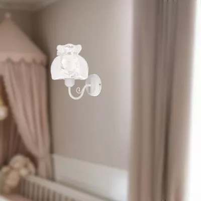 Nástenná lampa v provence štýle ROSSINI - 1xE27, 40W, biela