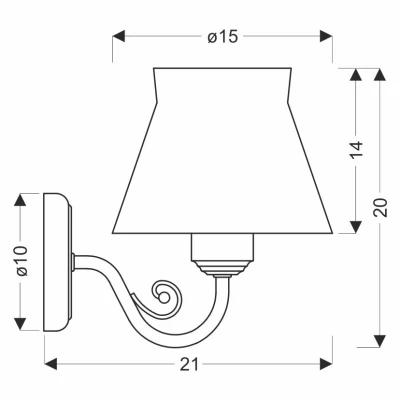 Nástenná lampa v provence štýle ROSSINI - 1xE27, 40W, biela