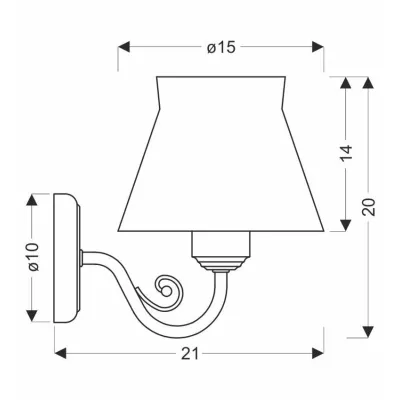 Provence nástenná lampa ROZANO - 1xE27, 40W, biela / rôznofarebná