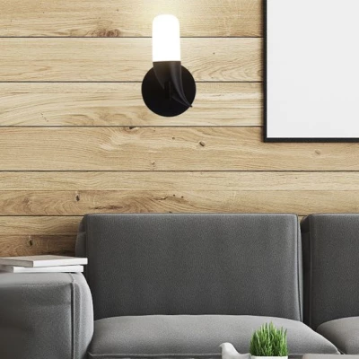 Dizajnové nástenné LED osvetlenie SAKAI - 5,4W, 3000K (teplá biela), prírodné drevo / čierna