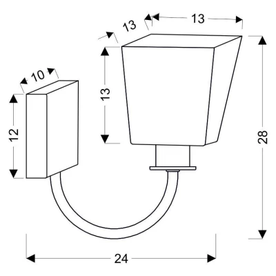 Moderné nástenné osvetlenie SCHUBERT - 1xE27, 40W, čierne / biele