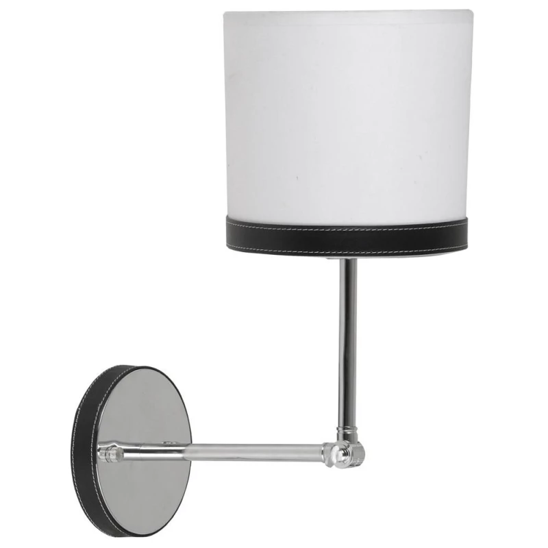 Nástenné moderné lampa TIDA - 1xE14, 40W, chrómovaná / bieločierna