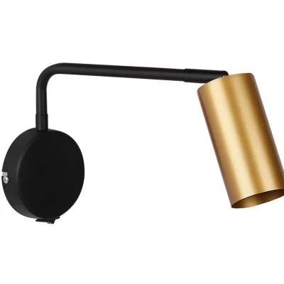 Nástenná lampa k posteli TINA - 1xGU10, 15W, čierna / zlatá