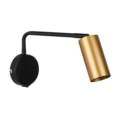 Nástenná lampa k posteli TINA - 1xGU10, 15W, čierna / zlatá