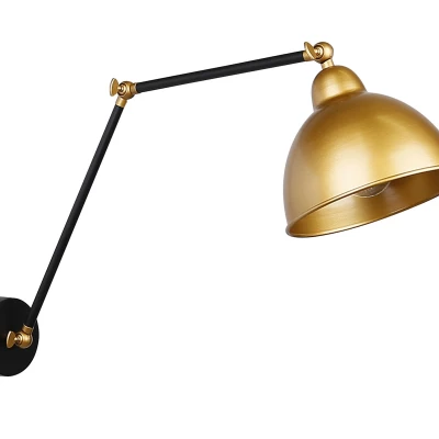 Čítacia lampa s ramenom TRUCK - 1xE27, 40W, čierna / zlatá