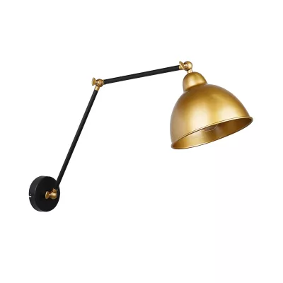 Čítacia lampa s ramenom TRUCK - 1xE27, 40W, čierna / zlatá