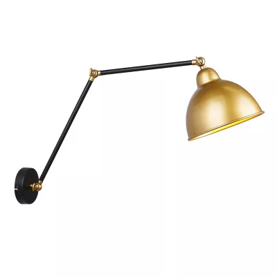 Čítacia lampa s ramenom TRUCK - 1xE27, 40W, čierna / zlatá
