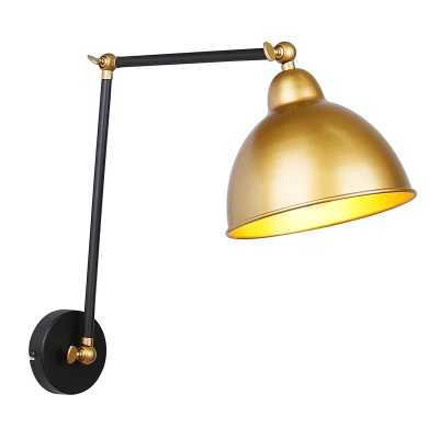 Čítacia lampa s ramenom TRUCK - 1xE27, 40W, čierna / zlatá