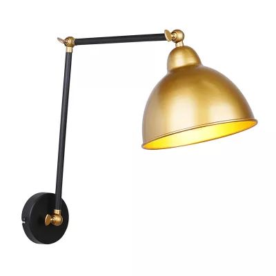 Čítacia lampa s ramenom TRUCK - 1xE27, 40W, čierna / zlatá