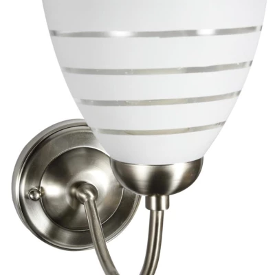 Nástenné osvetlenie ULI - 1xE27, 60W, strieborné / biele