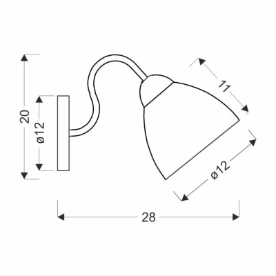 Nástenné industriálne svetlo UNICA - 1xE27, 40W, čierne / zlaté / dymové sklo