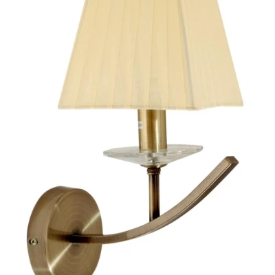 Nástenná lampa VALENCIA - 1xE14, 40W, patina / béžová