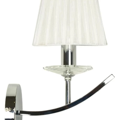 Nástenná lampa VALENCIA - 1xE14, 40W, chrómovaná / biela
