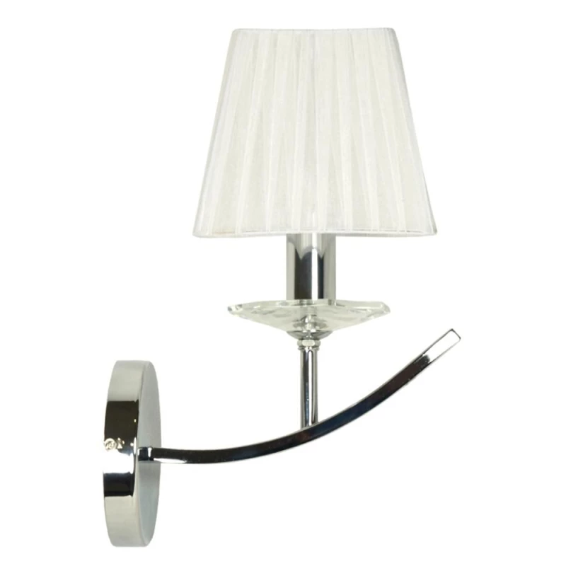 Nástenná lampa VALENCIA - 1xE14, 40W, chrómovaná / biela