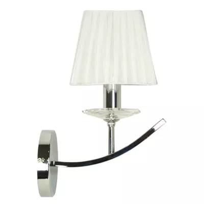 Nástenná lampa VALENCIA - 1xE14, 40W, chrómovaná / biela