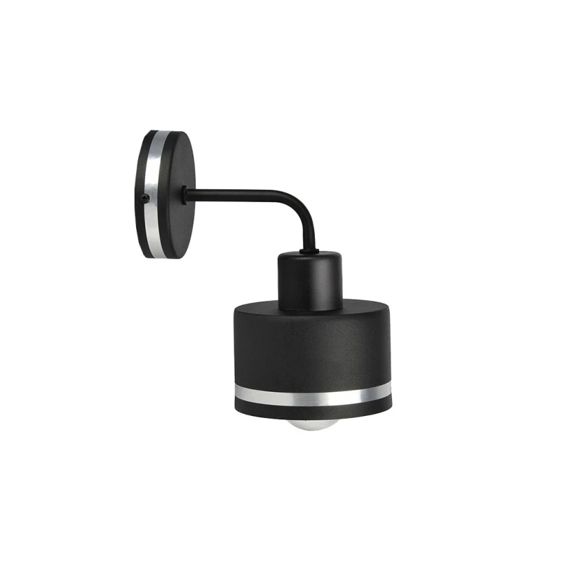 Nástenné loftové osvetlenie WAMA - 1xE27, 40W, čierne / strieborné