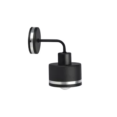 Nástenné loftové osvetlenie WAMA - 1xE27, 40W, čierne / strieborné