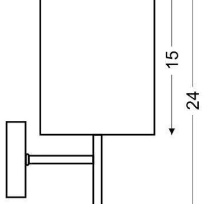Nástenné moderné osvetlenie YAN - 1xE14, 40W, chrómované / biele