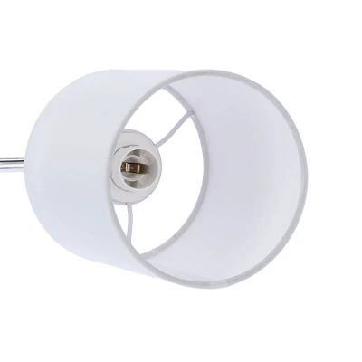 Nástenné moderné osvetlenie YAN - 1xE14, 40W, chrómované / biele