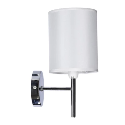 Nástenné moderné osvetlenie YAN - 1xE14, 40W, chrómované / biele