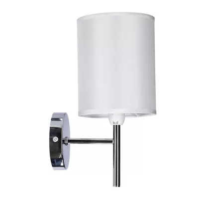 Nástenné moderné osvetlenie YAN - 1xE14, 40W, chrómované / biele