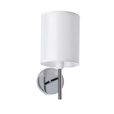 Nástenné moderné osvetlenie YAN - 1xE14, 40W, chrómované / biele