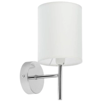 Nástenné moderné osvetlenie YAN - 1xE14, 40W, chrómované / biele