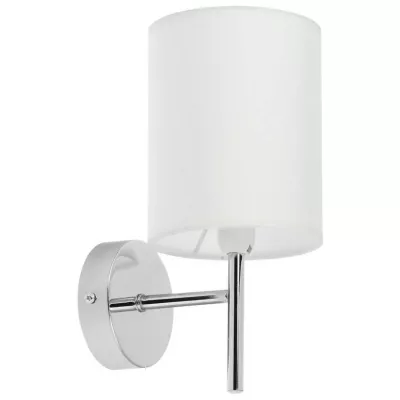 Nástenné moderné osvetlenie YAN - 1xE14, 40W, chrómované / biele