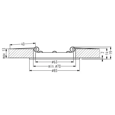 Zápustné LED stropné osvetlenie ACTON - 3W, 6500K (studená biela), 8,3 cm, okrúhle, biele