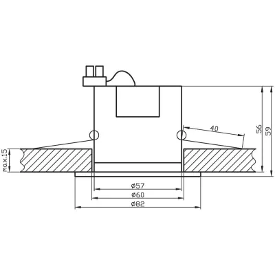 Vstavané stropné svietidlo ALLAGASH - 1xGU10, 50W, 8,2 cm, okrúhle, biele