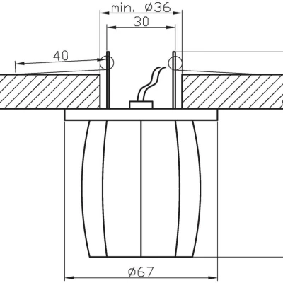 Stropné zápustné okrúhle svetlo BARROW - 1xG4, 20W, chrómované