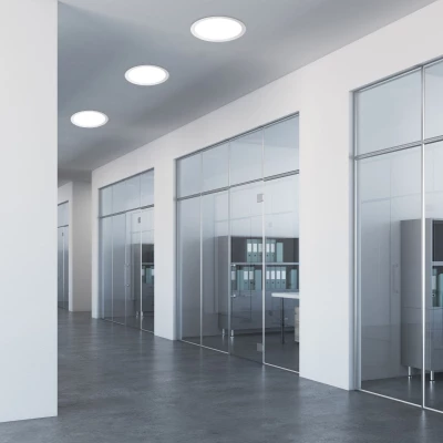Vstavaný okrúhly LED panel BEALS - 6W, 6500K (studená biela), 14,7 cm, biely