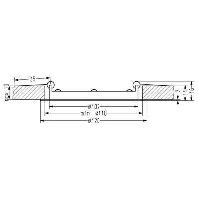 Vstavaný okrúhly LED panel BEALS - 3W, 6500K (studená biela), 12cm, biely
