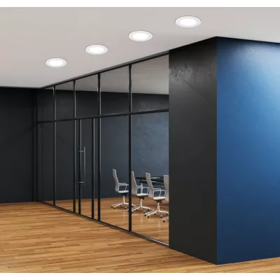 Vstavaný okrúhly LED panel BEALS - 3W, 6500K (studená biela), 12cm, biely