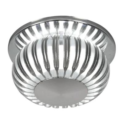 Stropné LED zápustné okrúhle osvetlenie BLAINE - 3W, 6500K (studená biela), 9,2 cm, hliník
