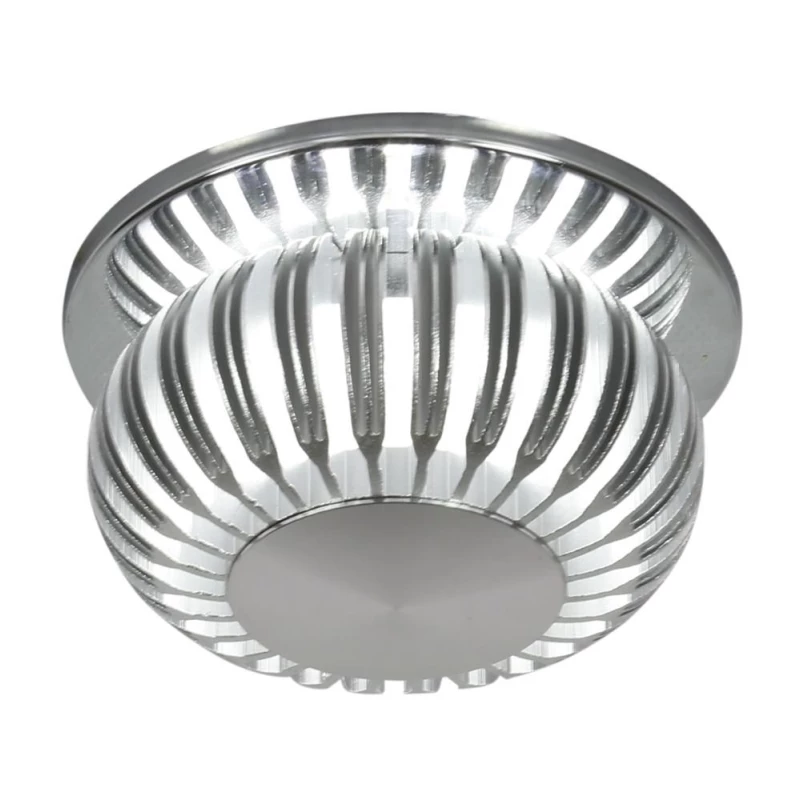 Stropné LED zápustné okrúhle osvetlenie BLAINE - 3W, 6500K (studená biela), 9,2 cm, hliník