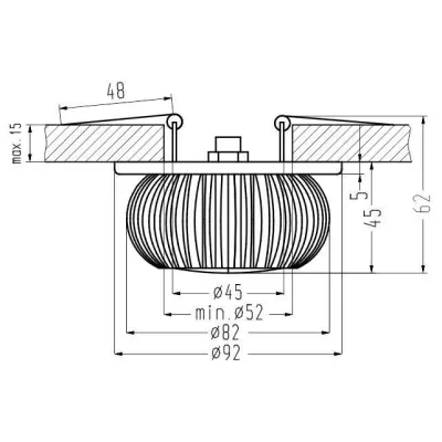 Stropné LED zápustné okrúhle osvetlenie BLAINE - 3W, 6500K (studená biela), 9,2 cm, hliník