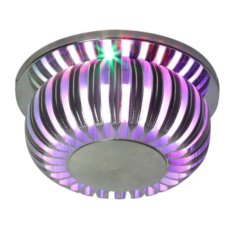 Stropné podhľadové LED osvetlenie BUCKLEY - 3W, RGB, okrúhle, hliník