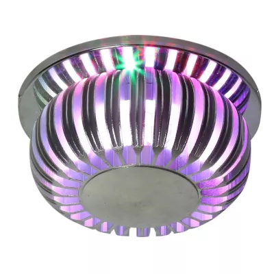 Stropné podhľadové LED osvetlenie BUCKLEY - 3W, RGB, okrúhle, hliník