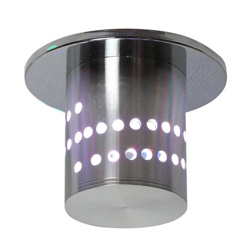 Stropné podhľadové LED svietidlo BURIEN - 3W, RGB, okrúhle, hliník