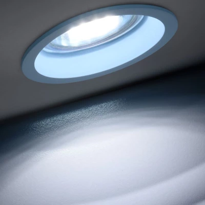 Podhľadové stropné okrúhle osvetlenie CAMAS - 1xGU10, 35W, modré
