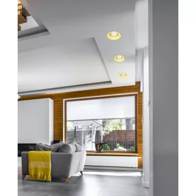 Podhľadové stropné okrúhle osvetlenie CAMAS - 1xGU10, 35W, žlté