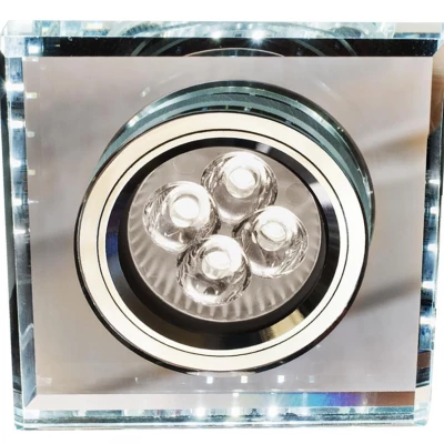 Set 3x vstavané stropné LED svietidlo CATHLAMET - 3xGU10, 50W + LED 2,1 W, biele svetlo